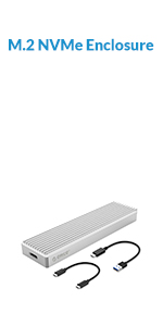 Type-C Gen2 10Gbps NVMe PCI-e M.2 SSD Enclosure Grey